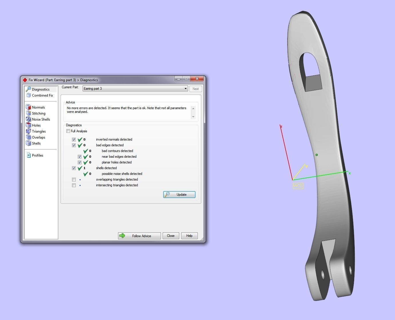 Earrings with diamonds 2 3D print model_6