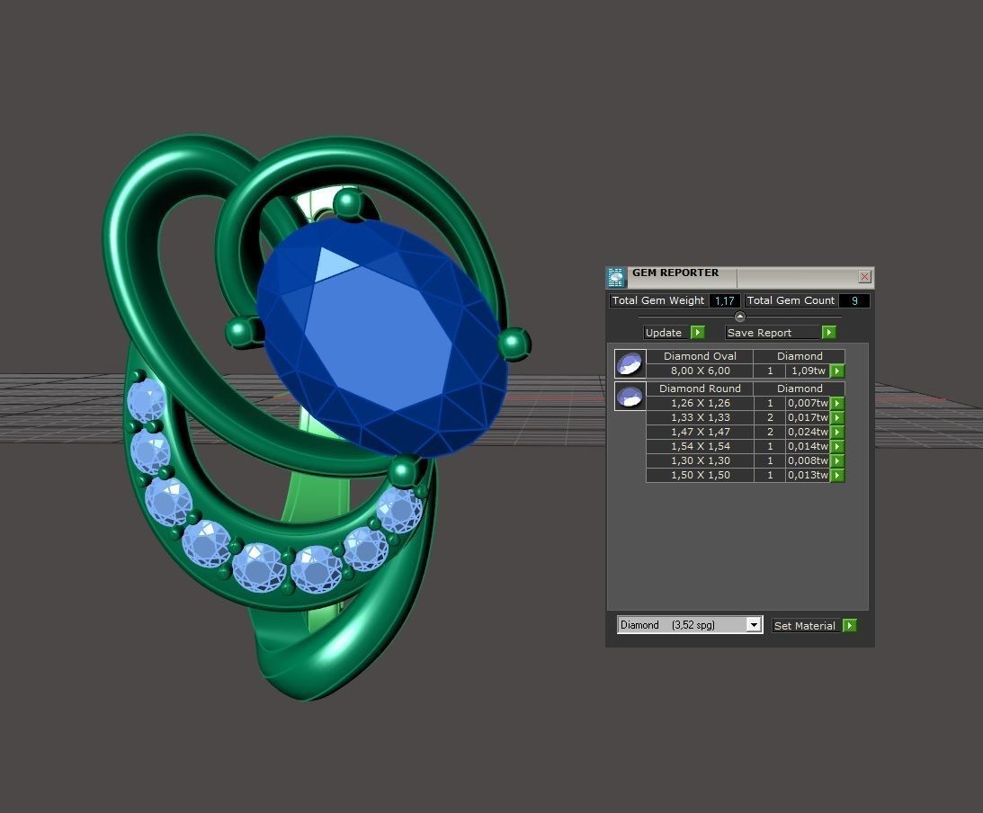 Earrings with diamonds 2 3D print model_10