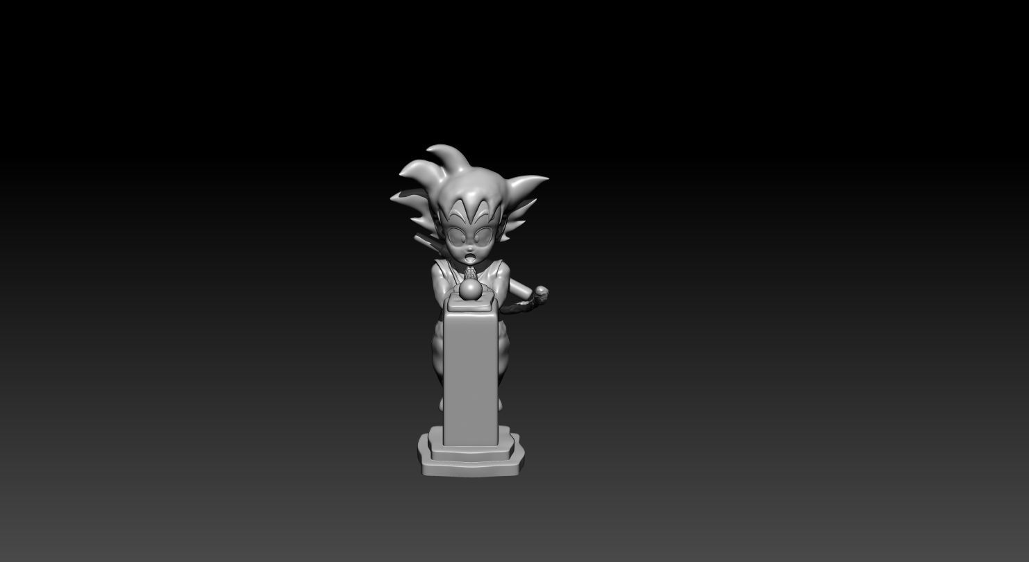 goku kid dragon ball 3D model_2