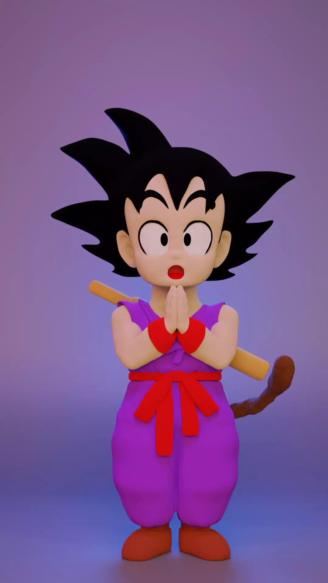 goku kid dragon ball 3D model_0