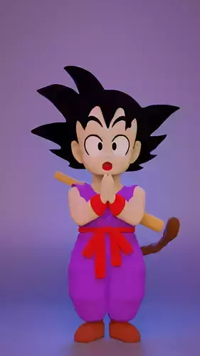 goku kid dragon ball 3D model