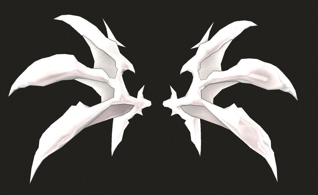 Futuristic  Lava Wing Low-poly 3D model_16