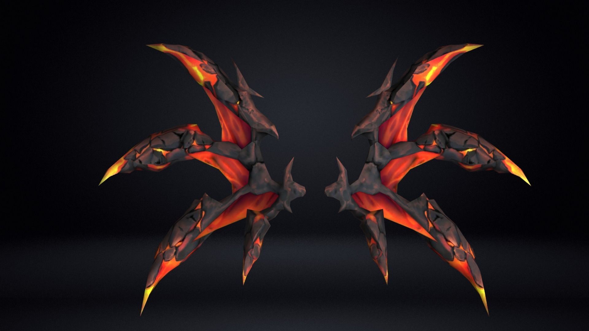 Futuristic  Lava Wing Low-poly 3D model_15