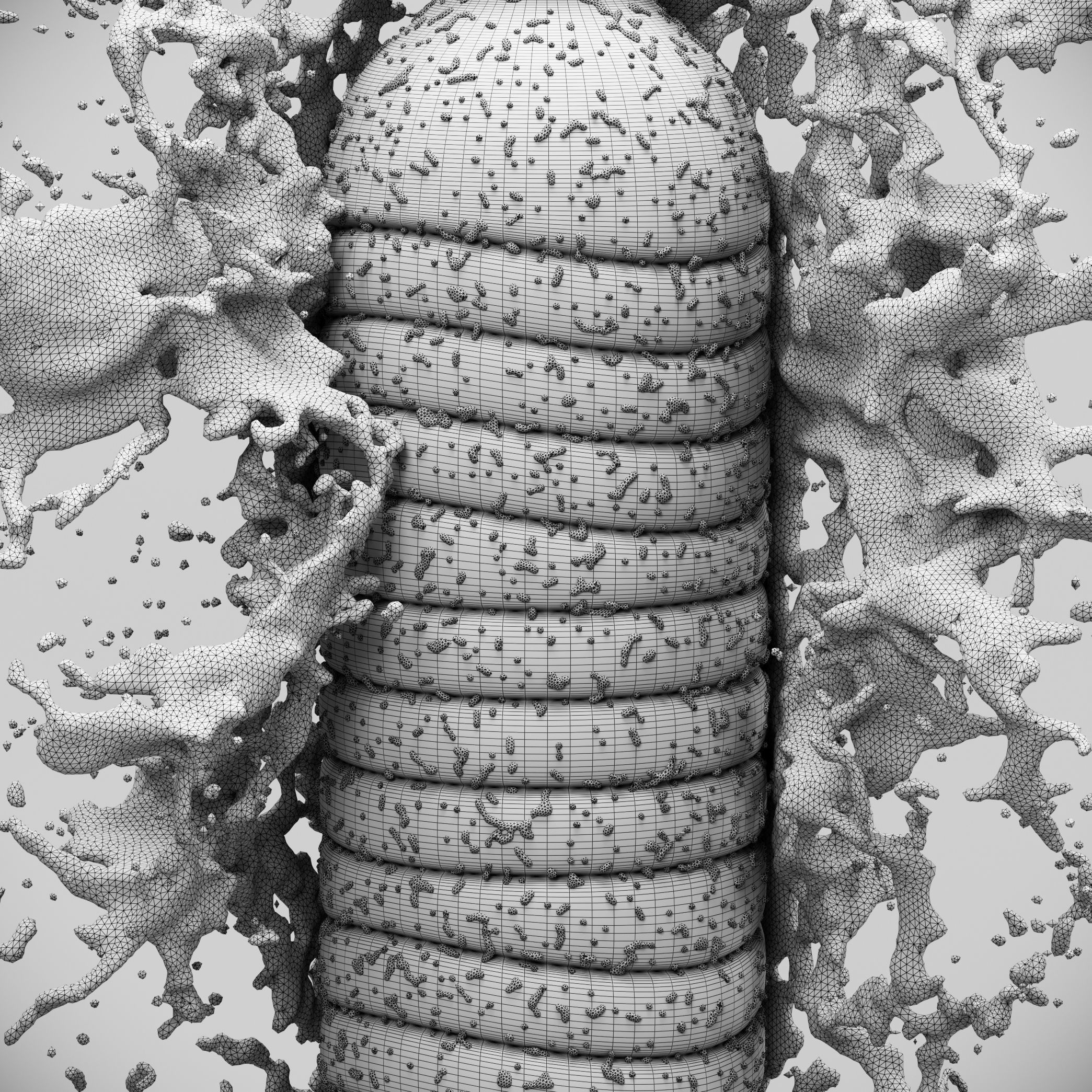 Six water splashes 3D model_8