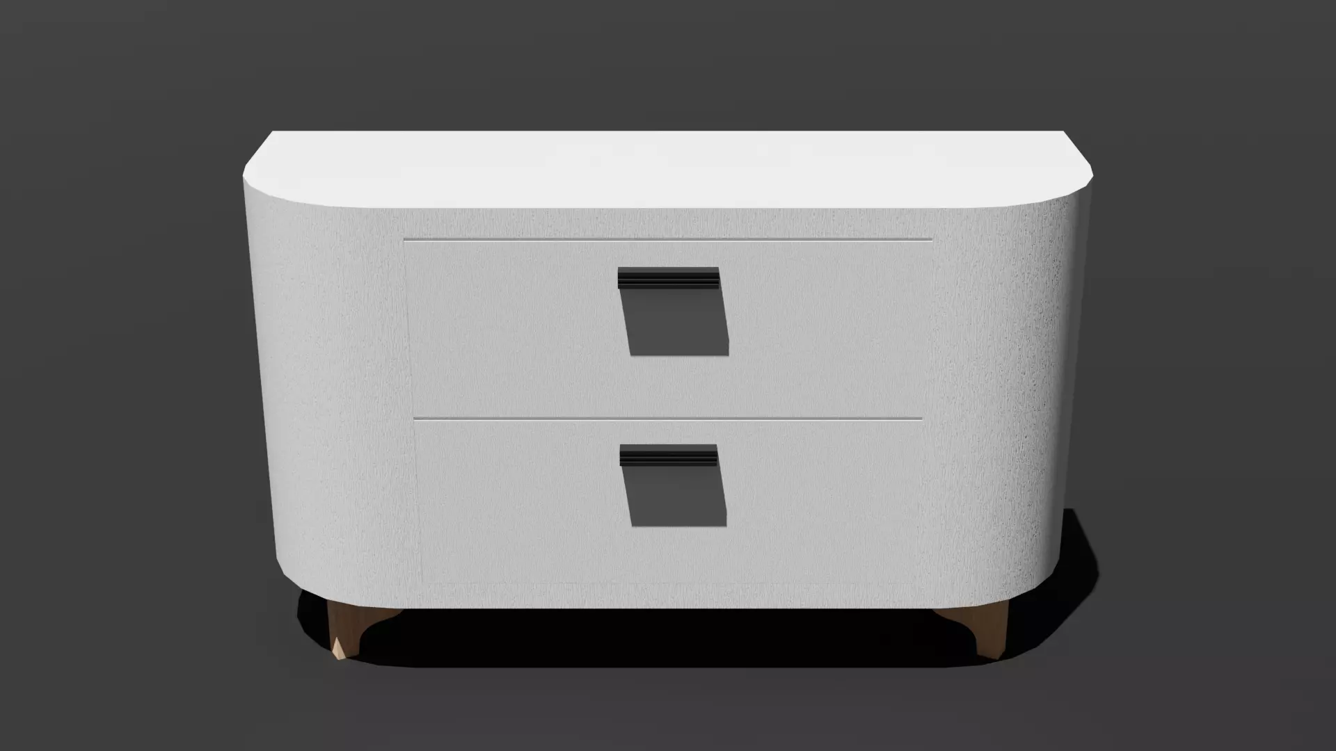 Cabinet nightstand with two drawers Free low-poly 3D model_0