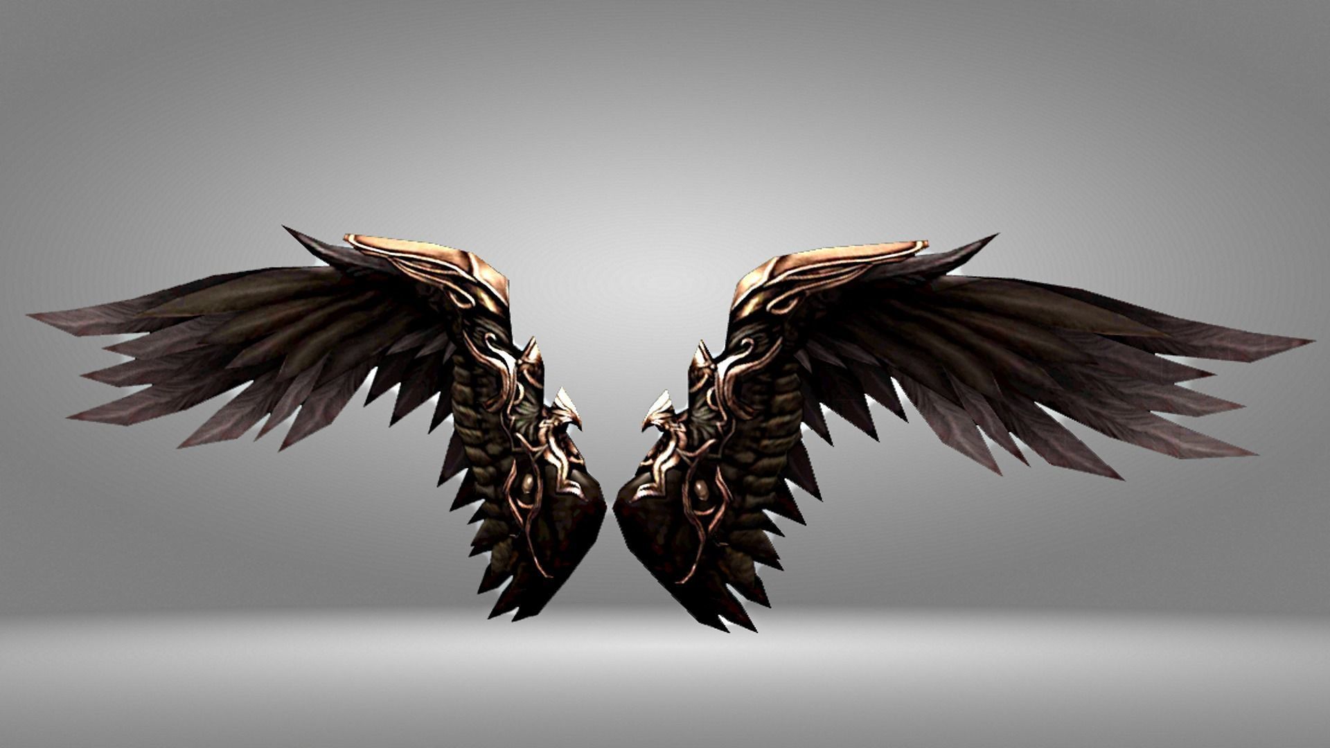 Futuristic Wing Low-poly 3D model_9