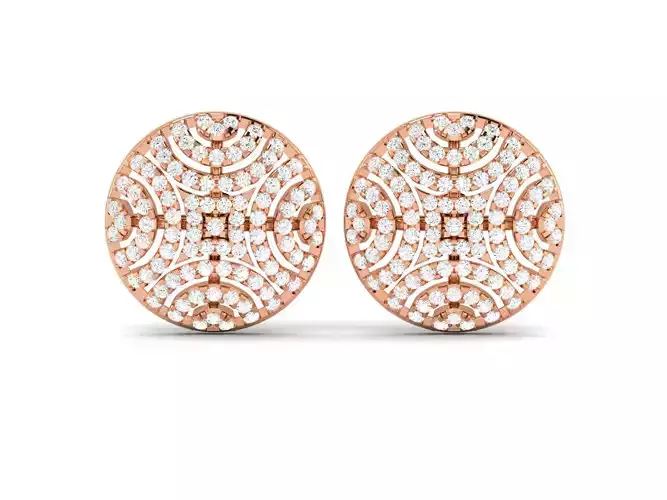Women studs earrings 3dm render detail