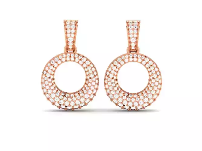 Women drop earrings 3dm render detail