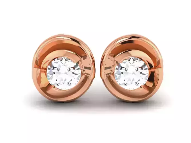 Women studs earrings 3dm render detail