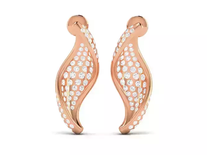 Women studs earrings 3dm render detail