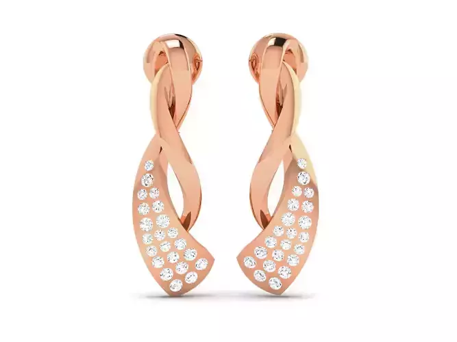 Women studs earrings 3dm render detail