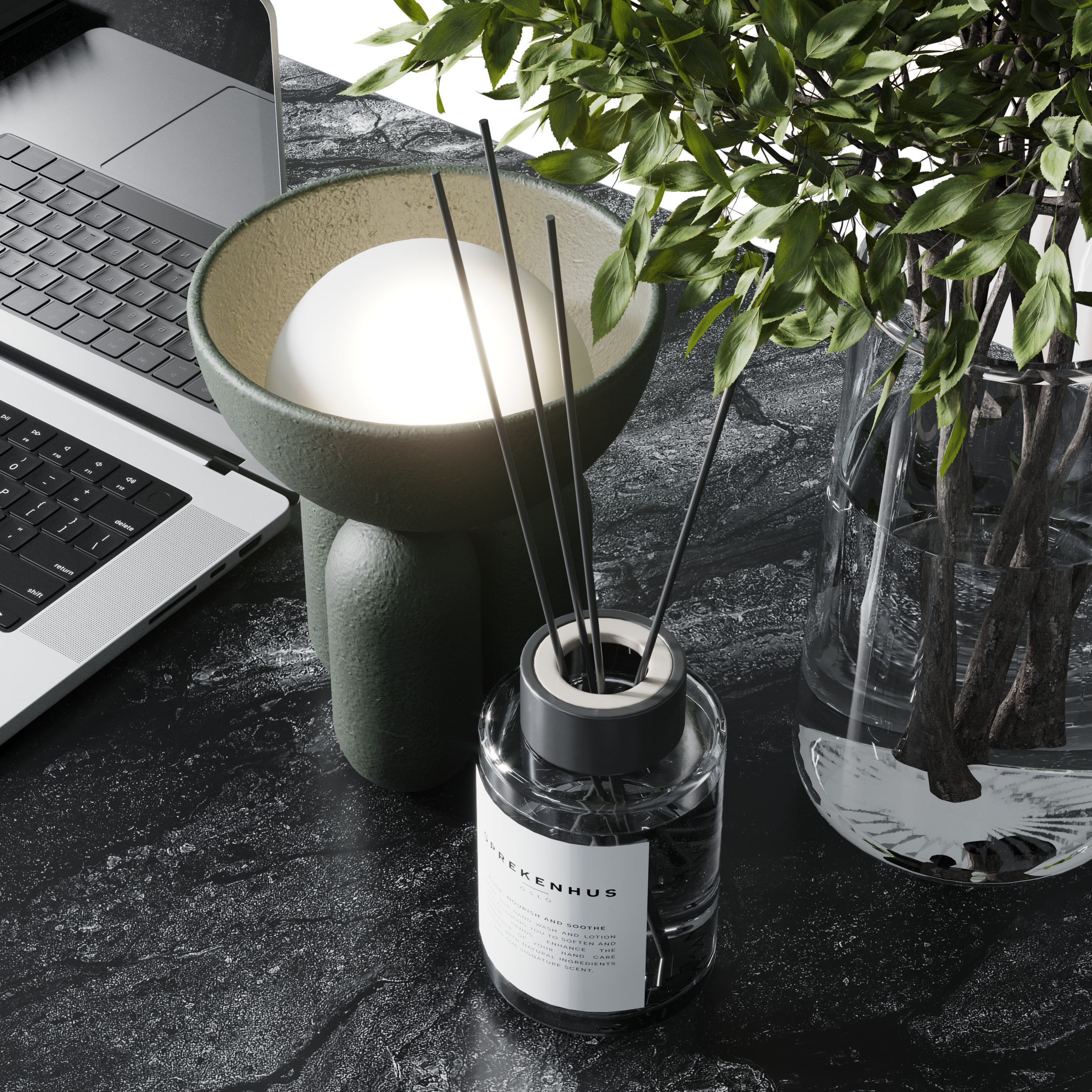 decorative set 001 Low-poly 3D model_1