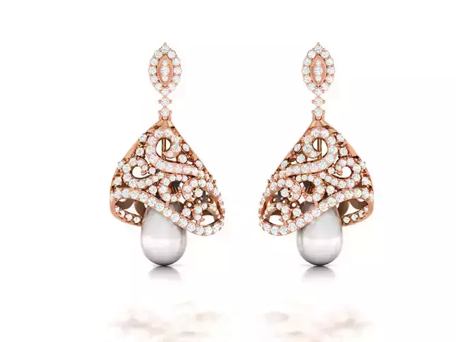 Women drop earrings 3dm render detail 3D print model