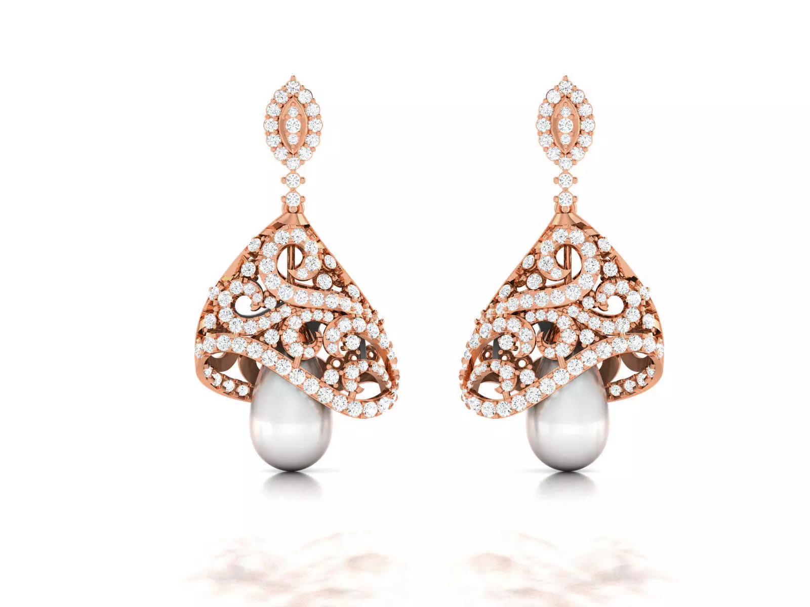 Women drop earrings 3dm render detail 3D print model_0