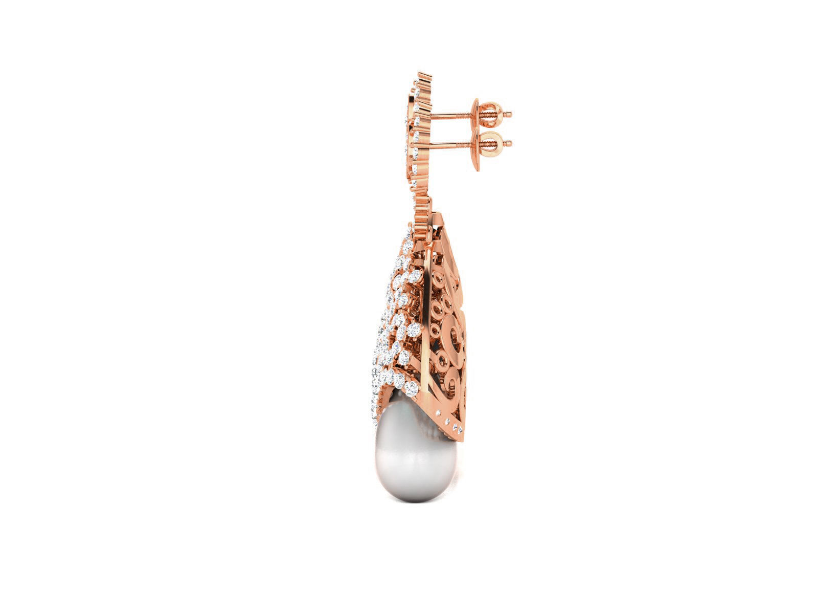 Women drop earrings 3dm render detail 3D print model_1