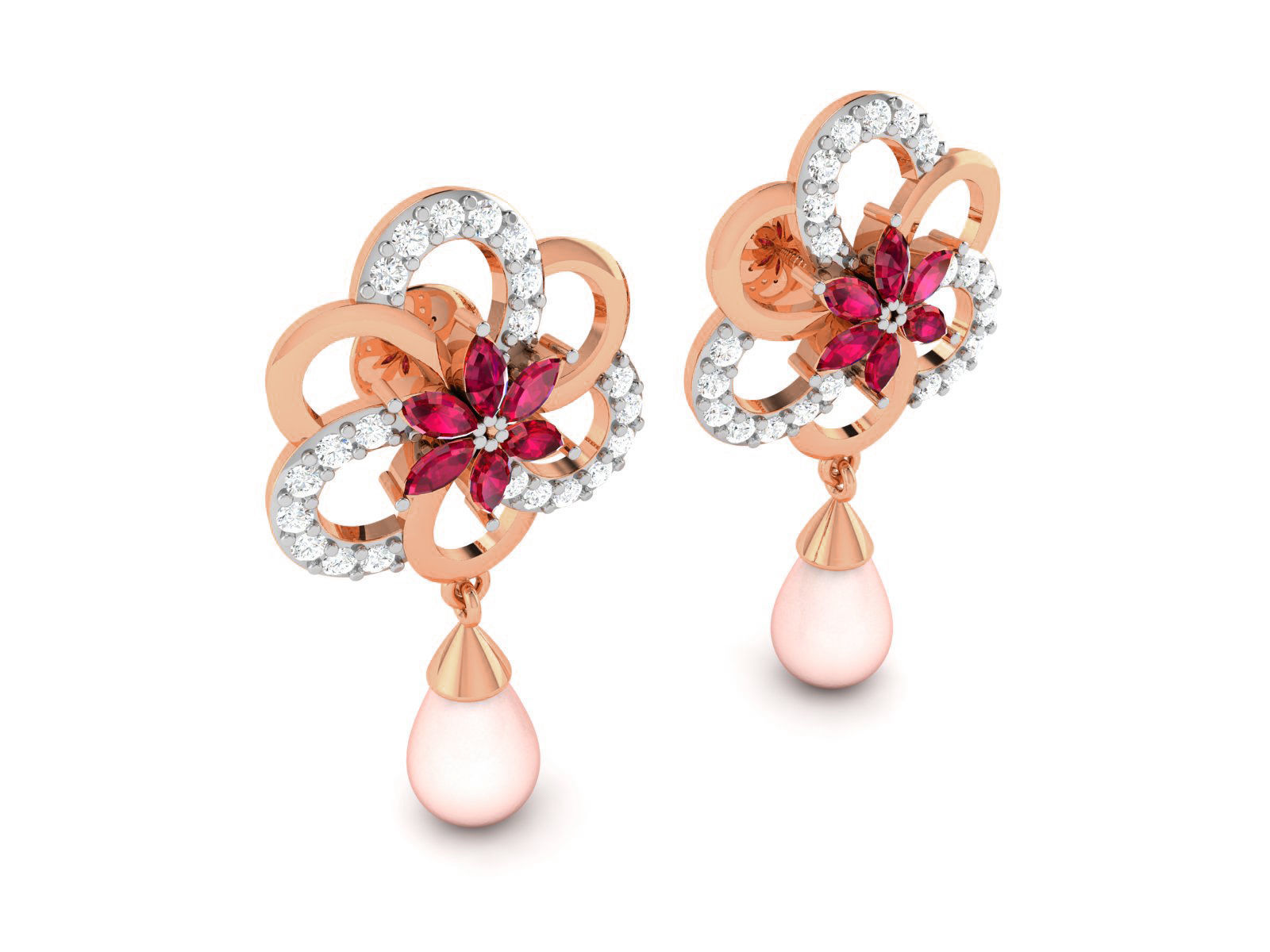 Women drop earrings 3dm render detail 3D print model_1