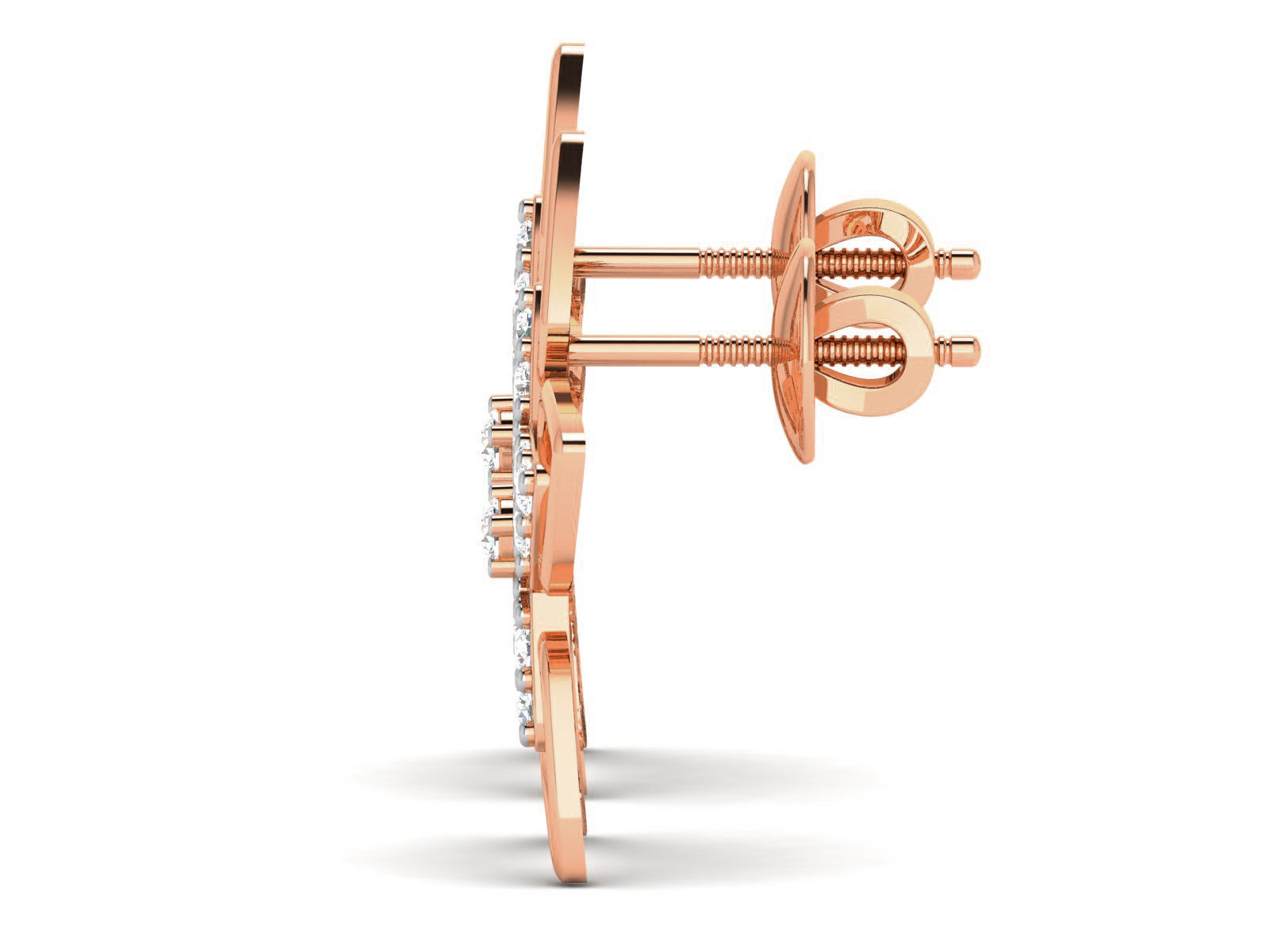 Women flower earrings 3dm render detail 3D print model_3