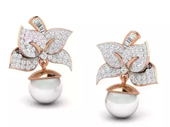 Women drop earrings 3dm render detail 3D print model