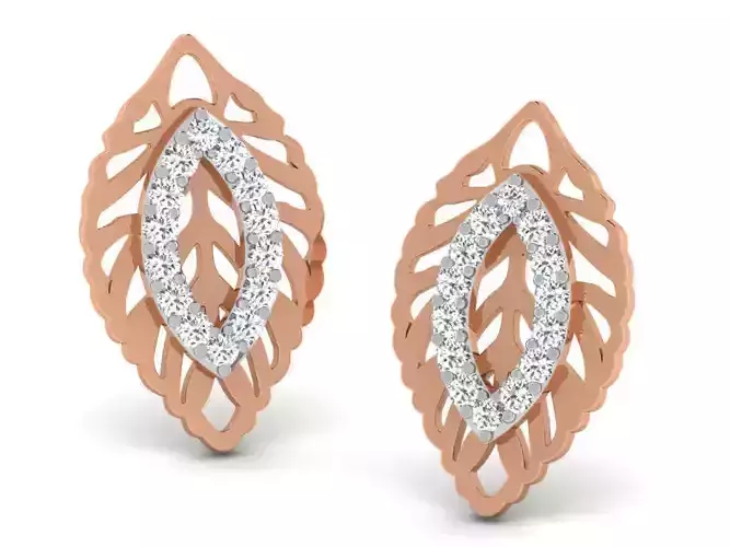 Women studs earrings 3dm render detail