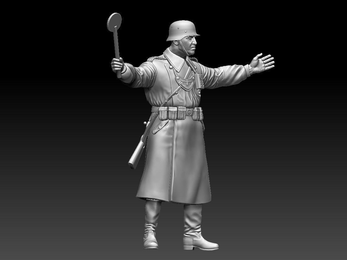 Feldgendarmerie German soldiers 3D print model_44