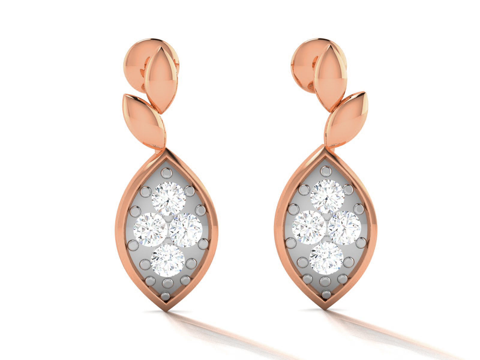 Women studs earrings 3dm render detail 3D print model_2