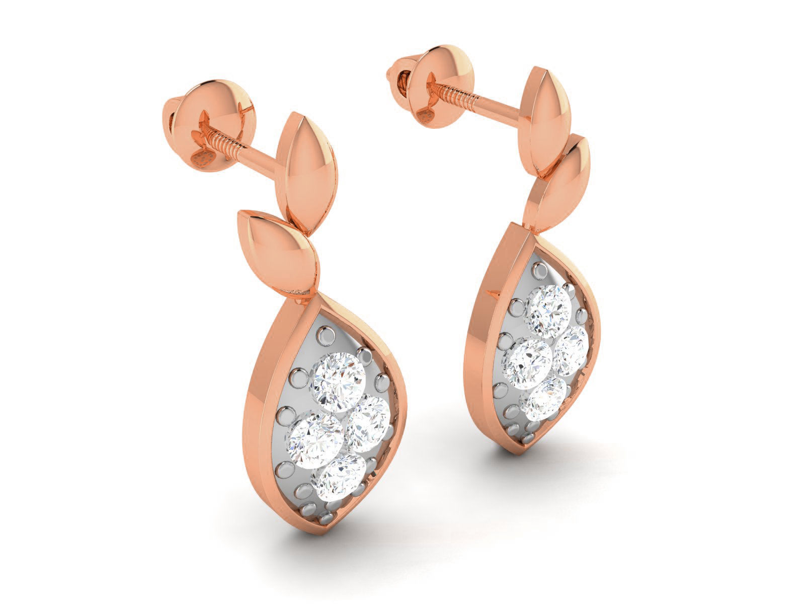 Women studs earrings 3dm render detail 3D print model_1