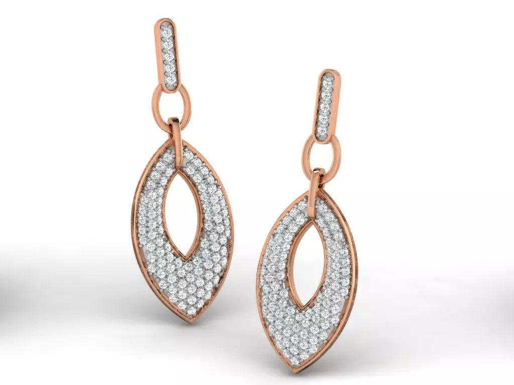 Women drop earrings 3dm render detail 3D print model_0