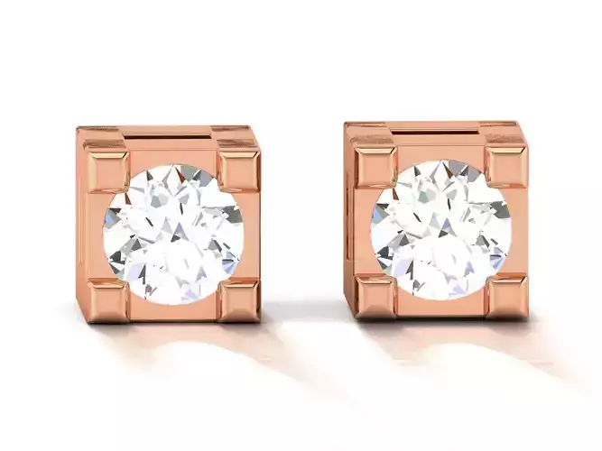 Women studs earrings 3dm render detail