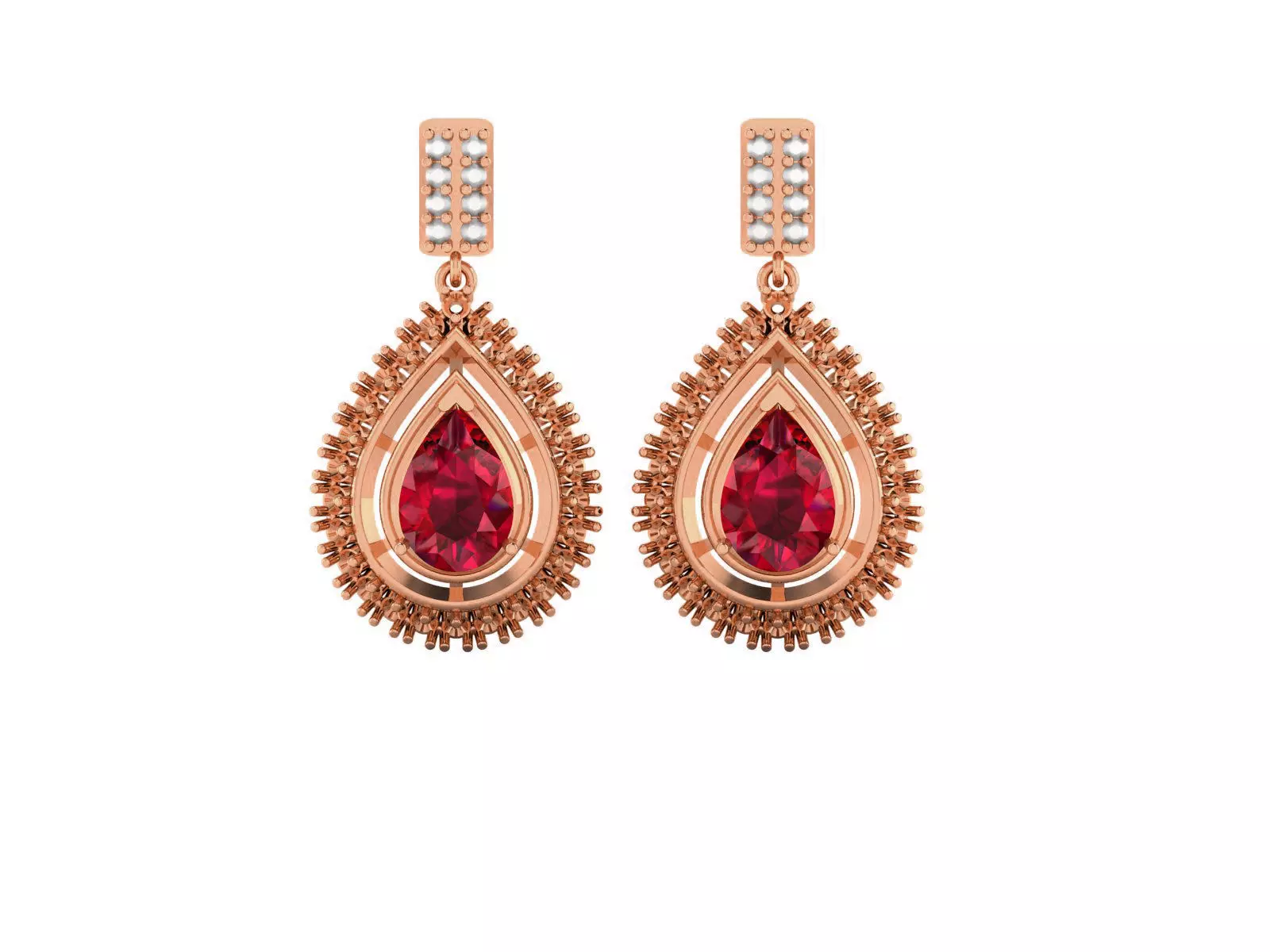 Women drop earrings 3dm render detail 3D print model_0