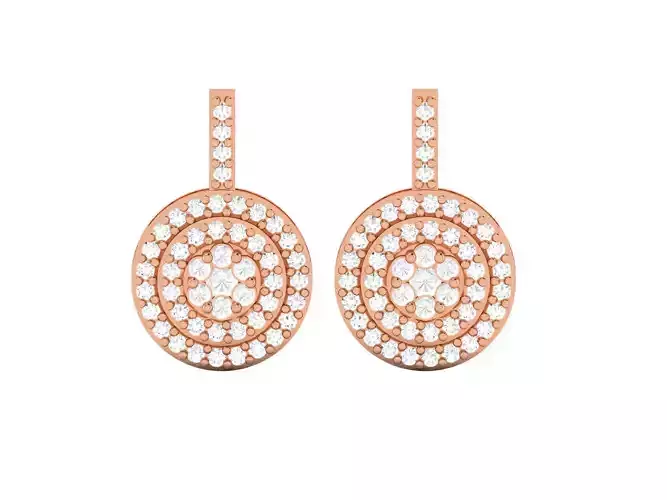 Women studs earrings 3dm render detail