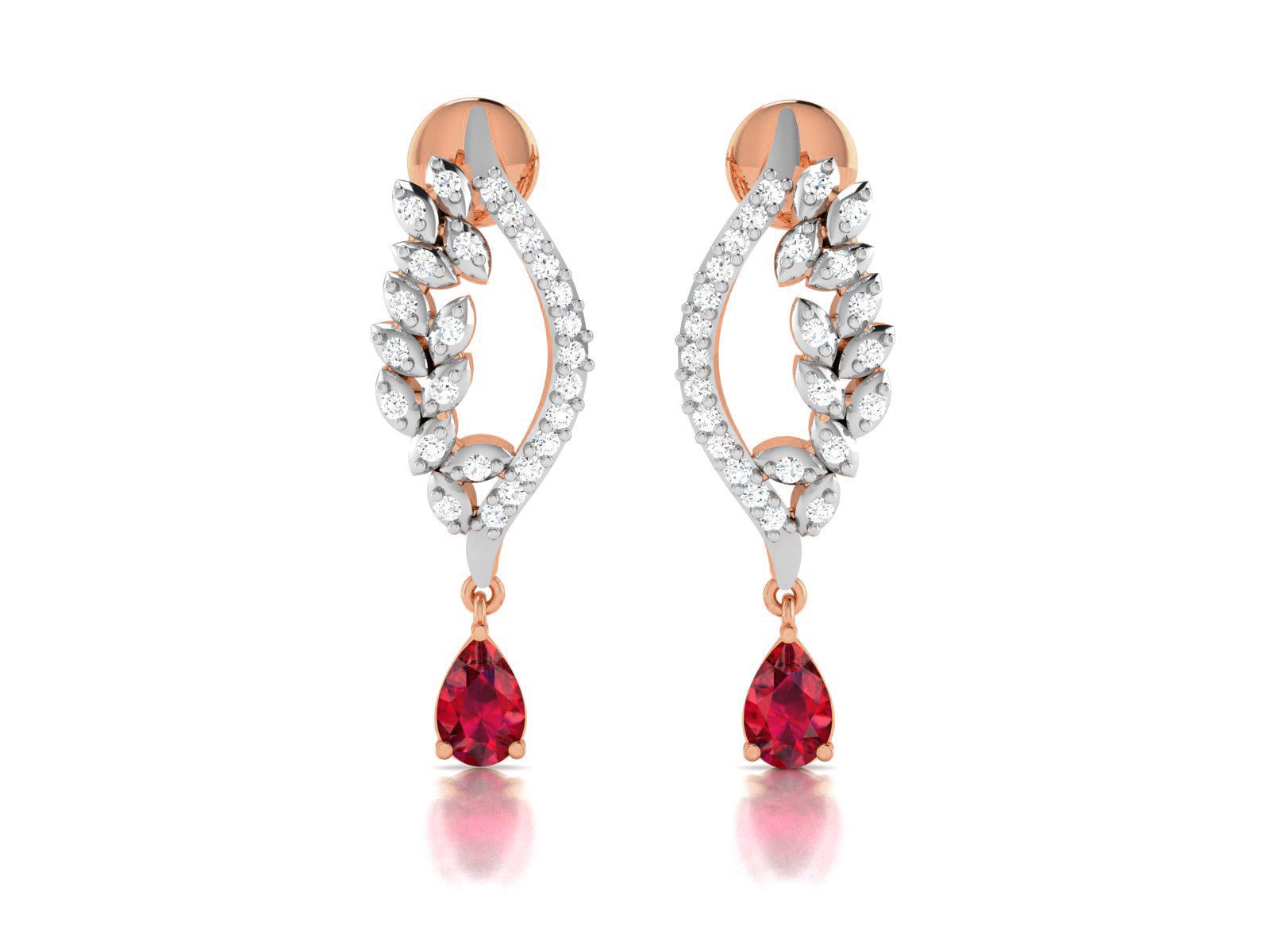 Women drop earrings 3dm render detail 3D print model_3