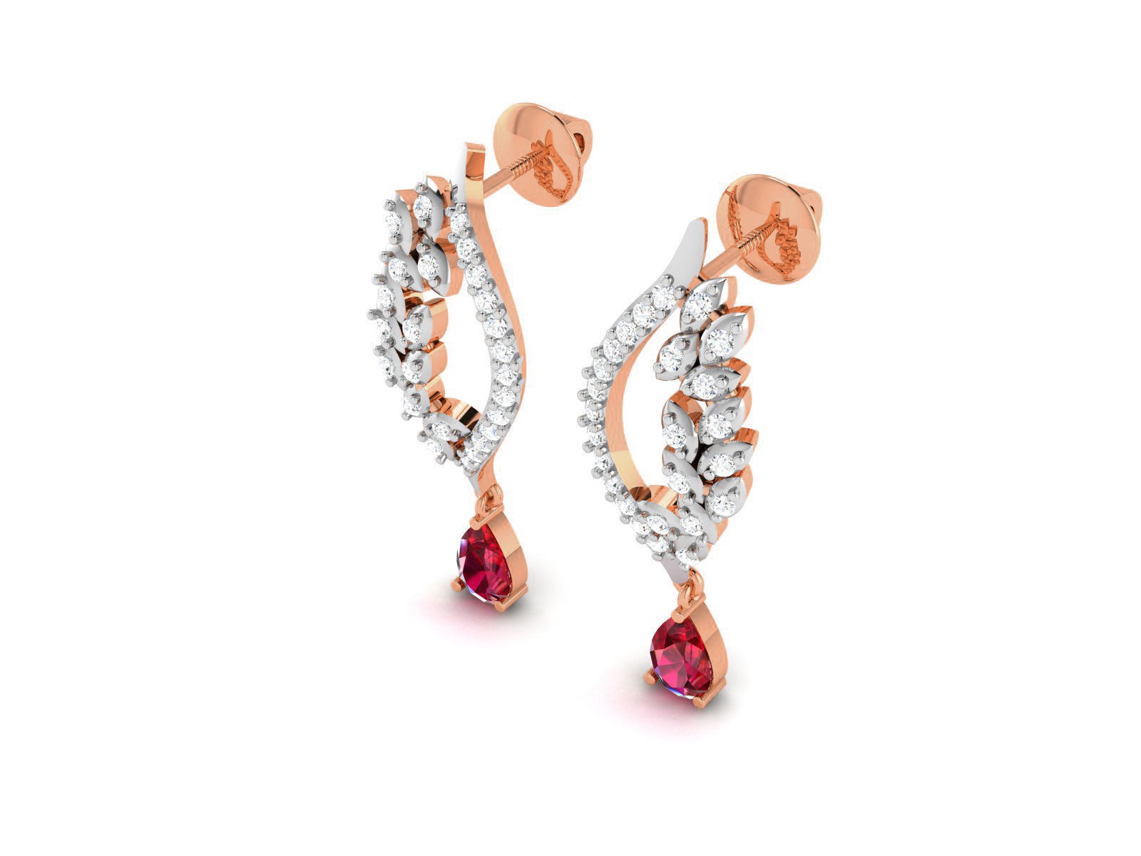 Women drop earrings 3dm render detail 3D print model_2