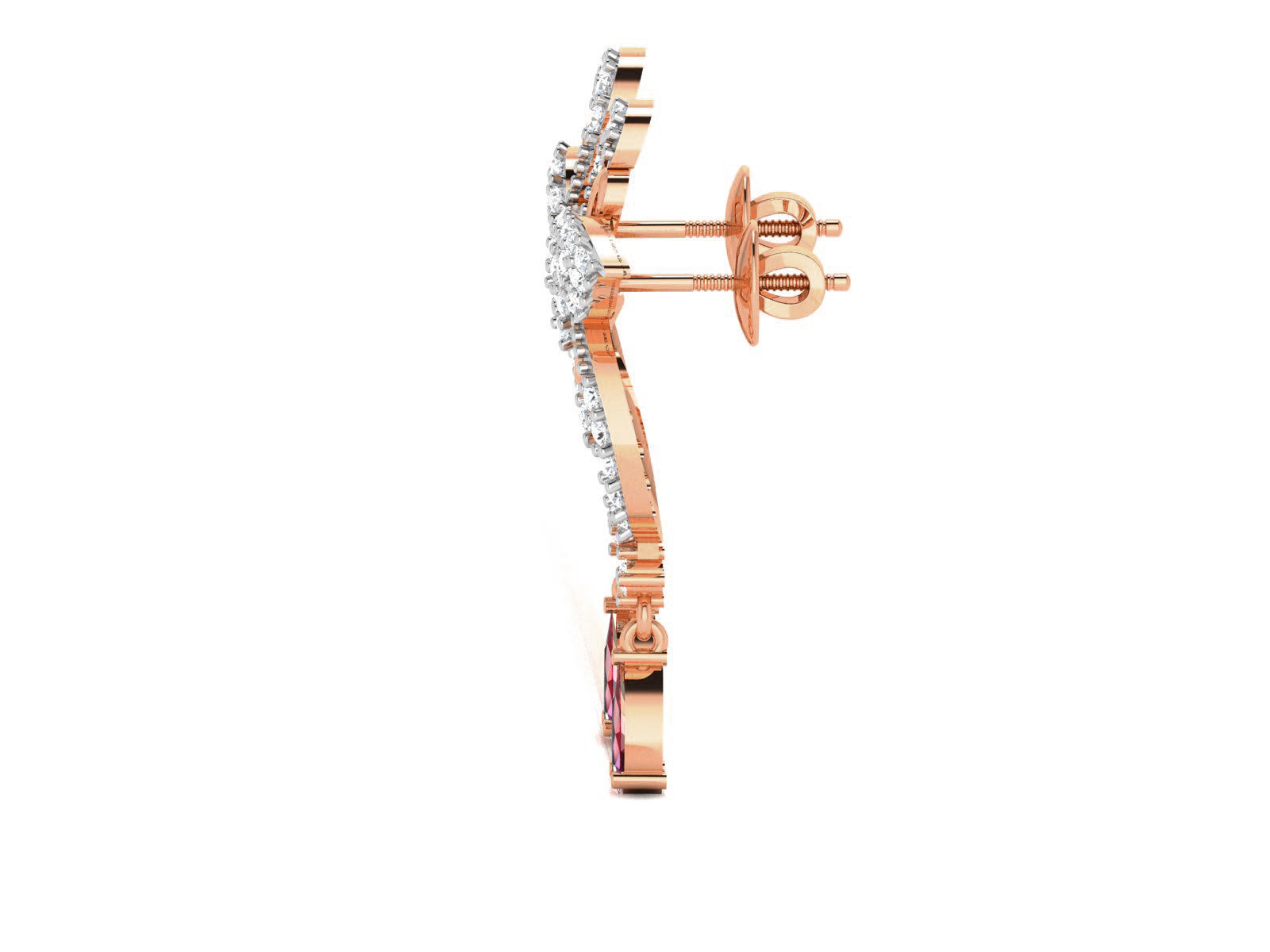 Women drop earrings 3dm render detail 3D print model_7