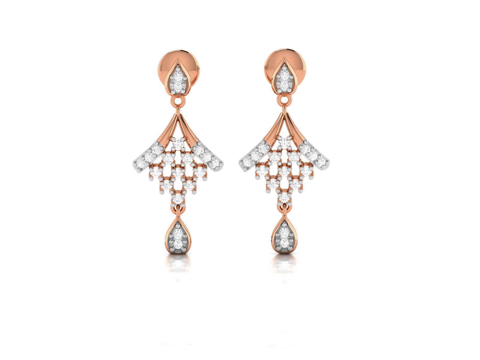 Women drop earrings 3dm render detail 3D print model_3