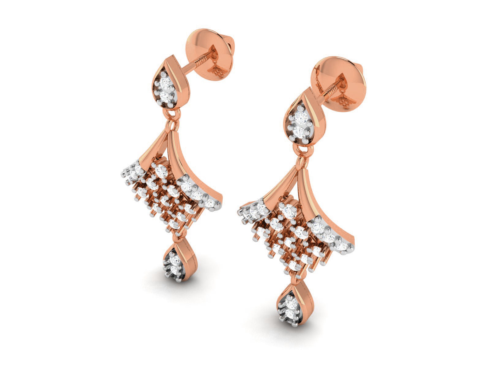 Women drop earrings 3dm render detail 3D print model_2