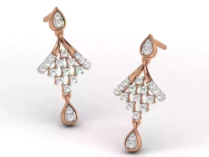 Women drop earrings 3dm render detail 3D print model