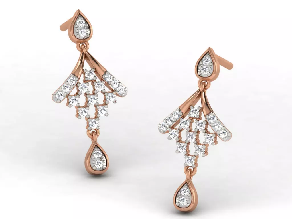 Women drop earrings 3dm render detail 3D print model_0