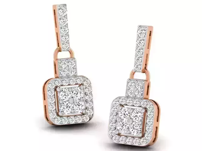 Women drop earrings 3dm render detail 3D print model