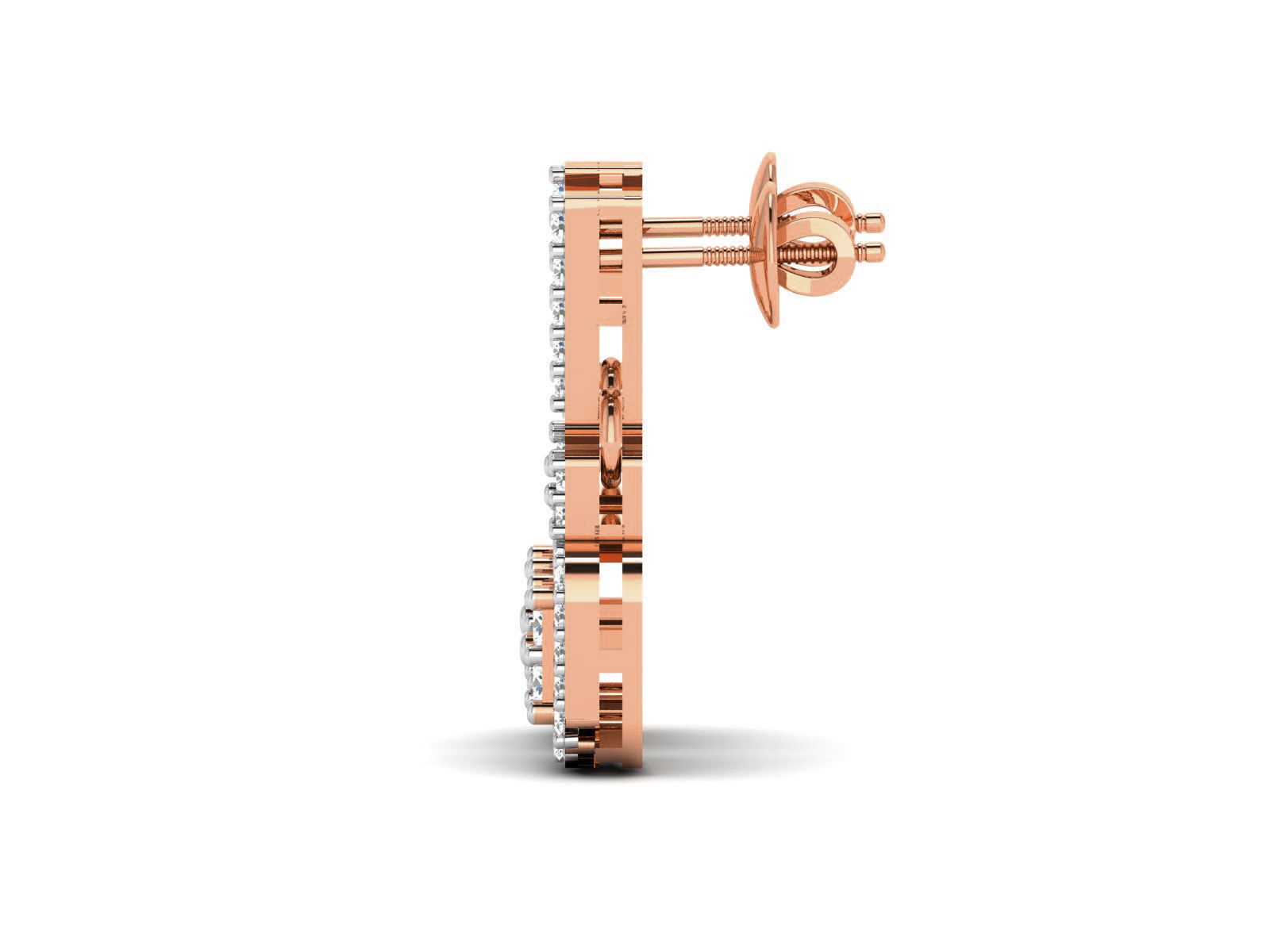 Women drop earrings 3dm render detail 3D print model_3