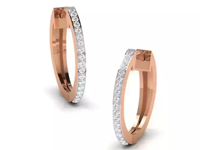 Women hoopsandhuggies earrings 3dm render detail 3D print model