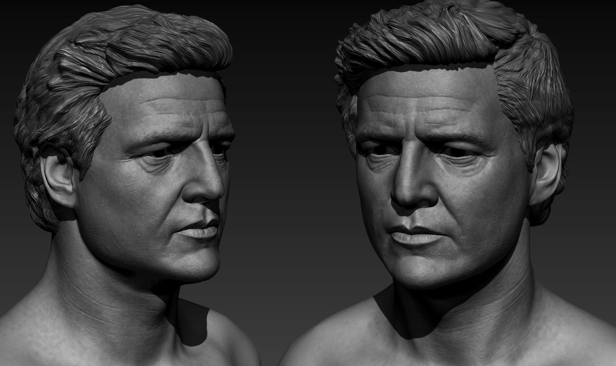 Joel Miller - Pedro Pascal Head High Poly 3D model_3