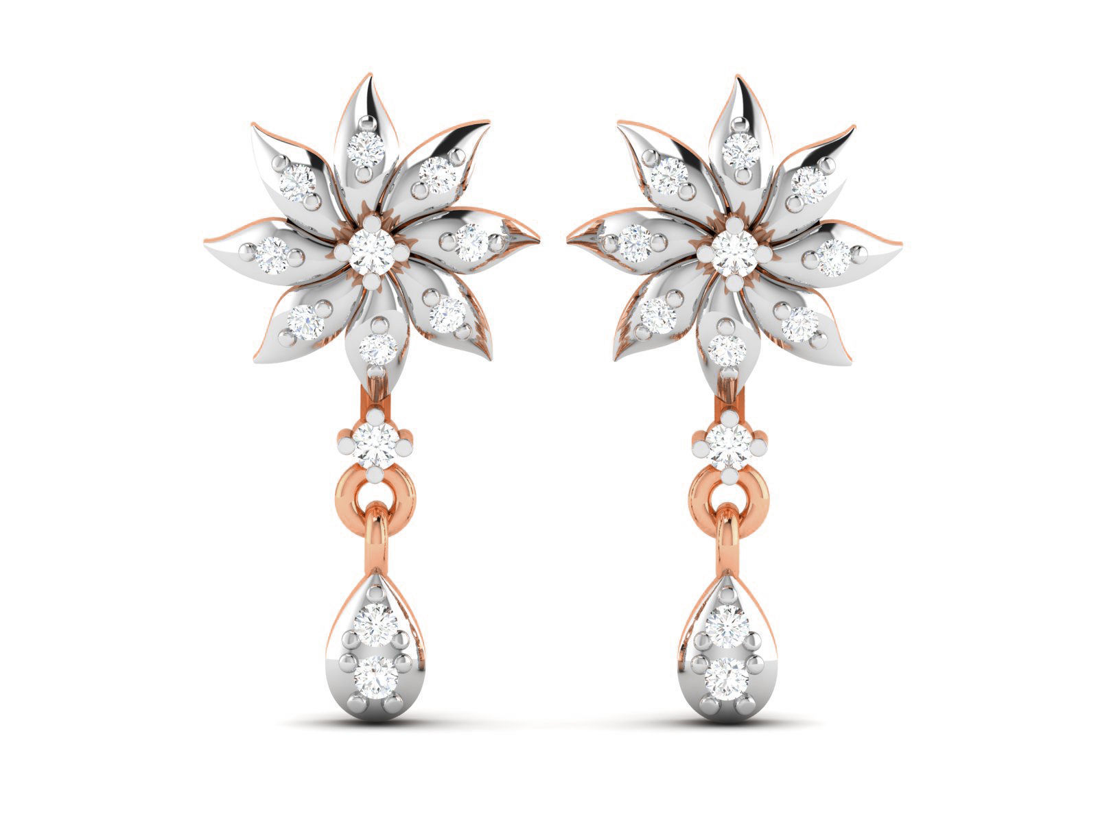 Women drop earrings 3dm render detail 3D print model_1