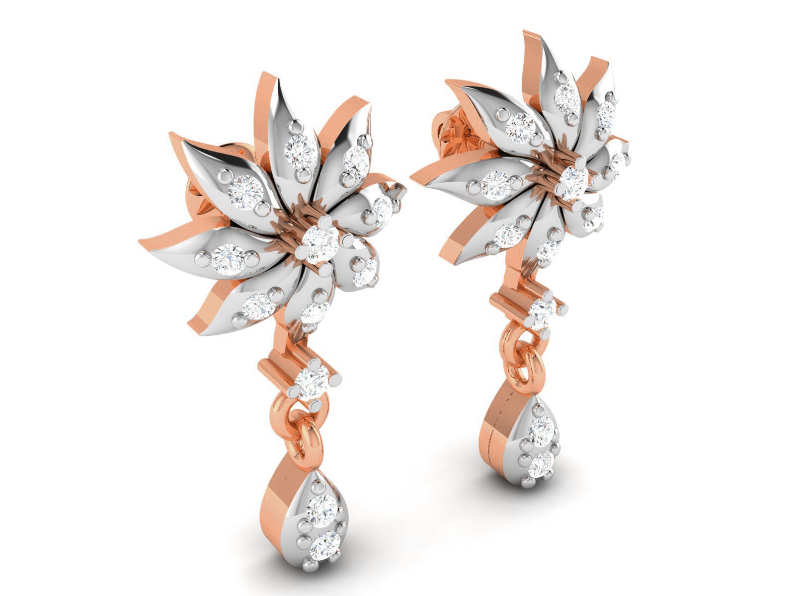 Women drop earrings 3dm render detail 3D print model_4