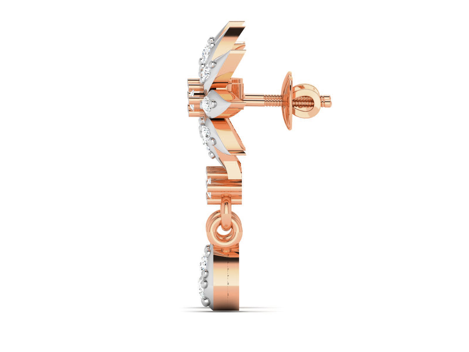 Women drop earrings 3dm render detail 3D print model_2