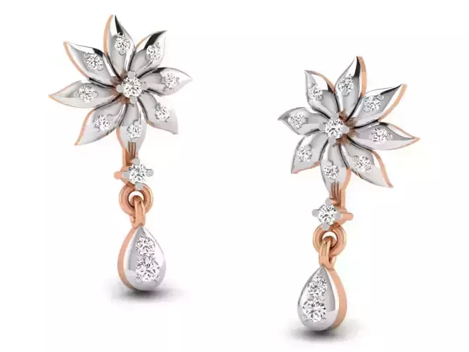 Women drop earrings 3dm render detail 3D print model