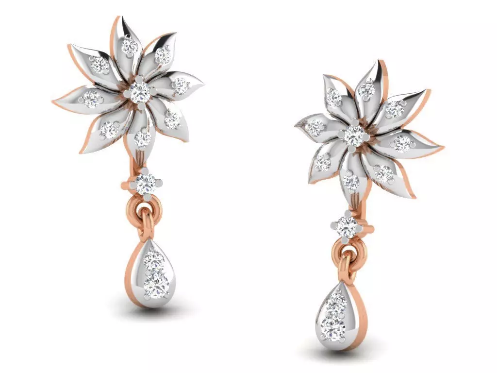 Women drop earrings 3dm render detail 3D print model_0