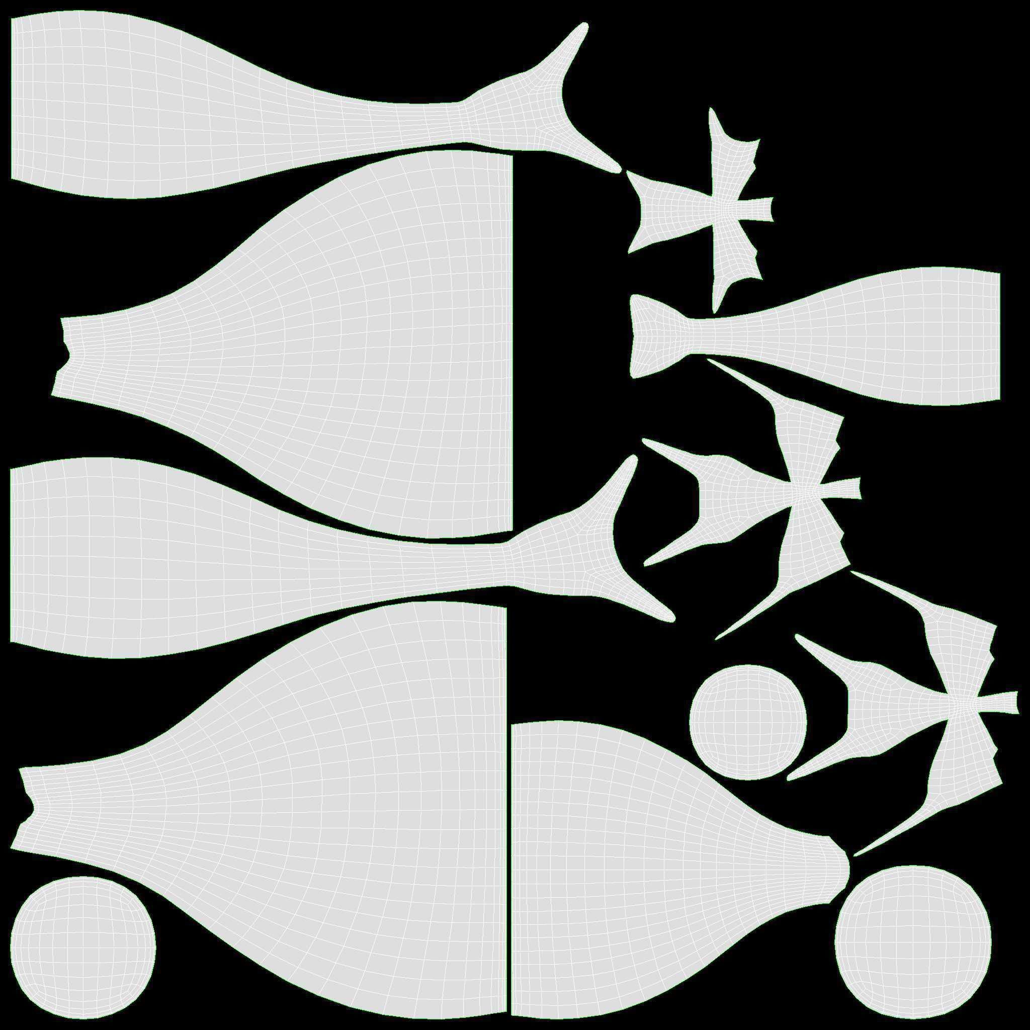 Abstract Animal Ceramic Figurine Set 03 3D model_8