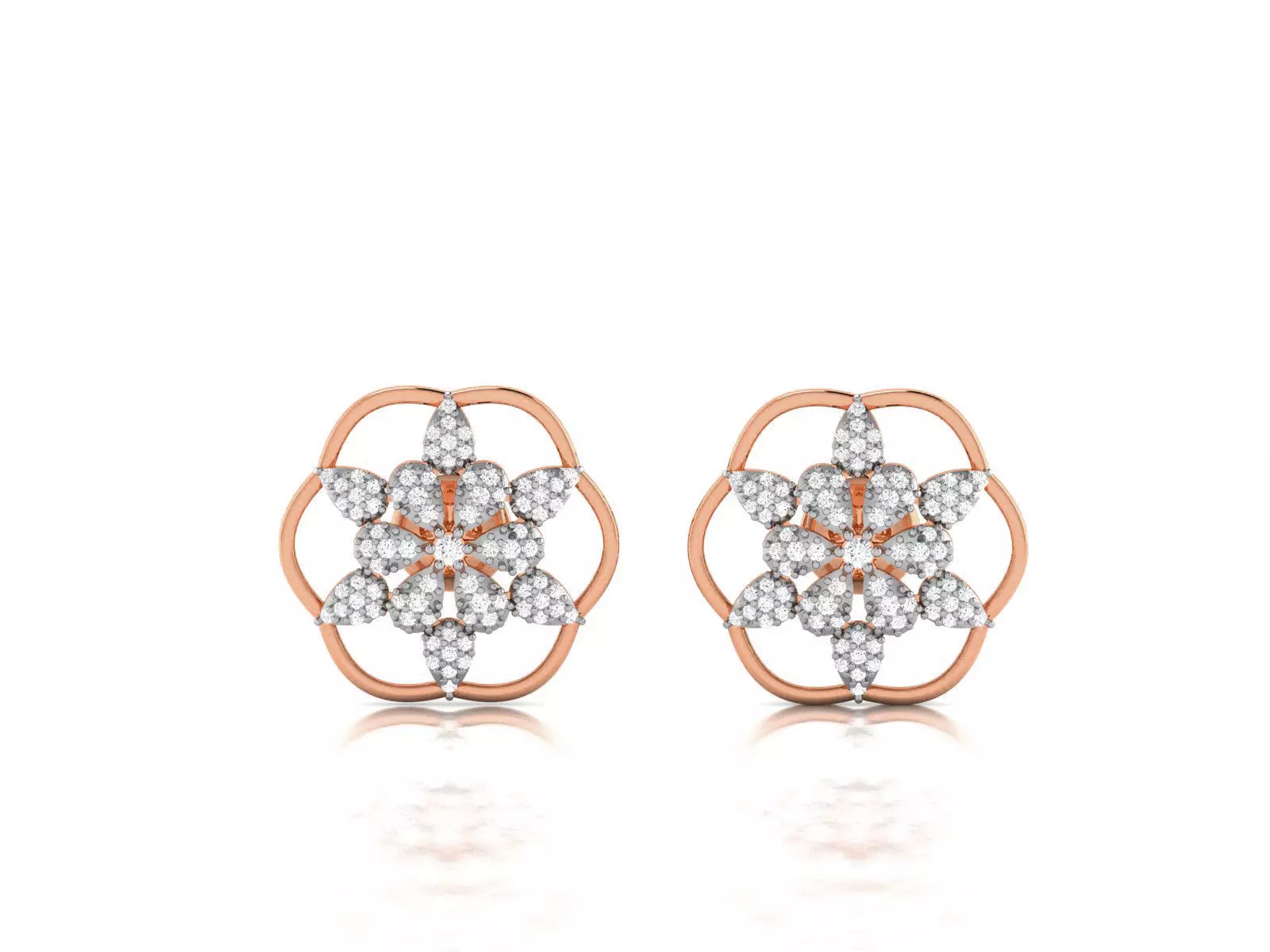 Women studs earrings 3dm render detail 3D print model_0