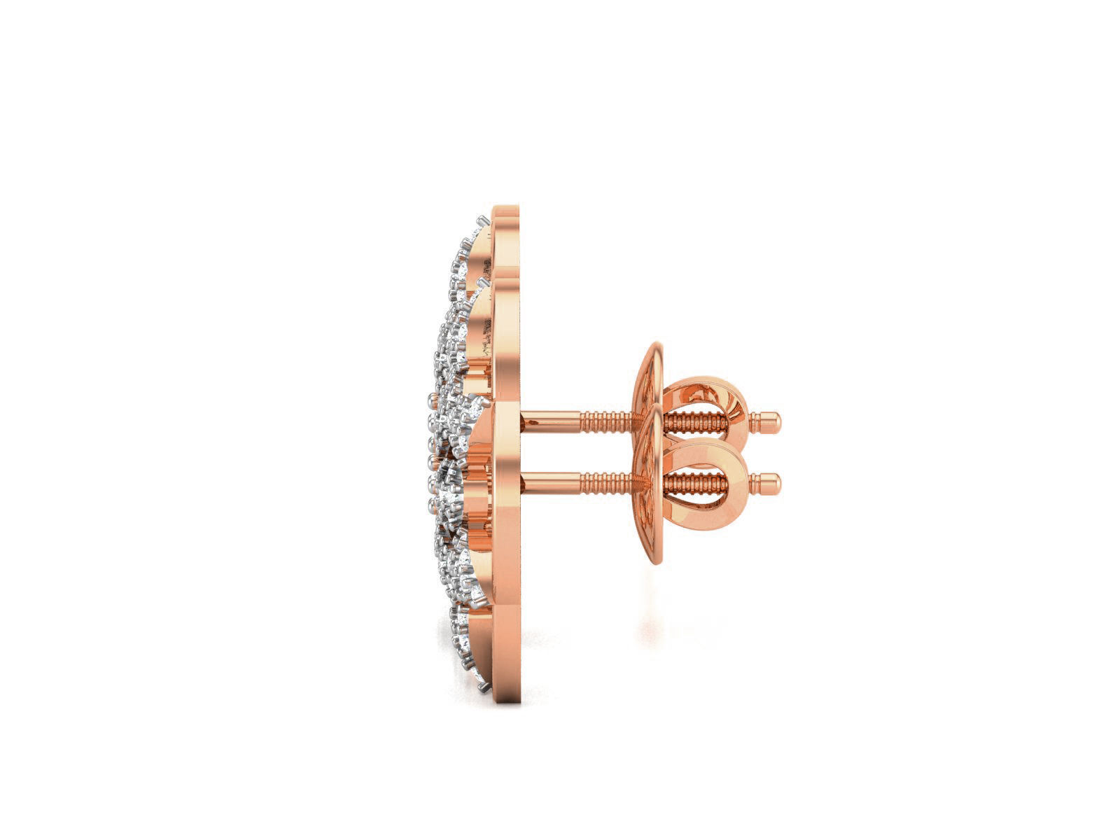 Women studs earrings 3dm render detail 3D print model_1