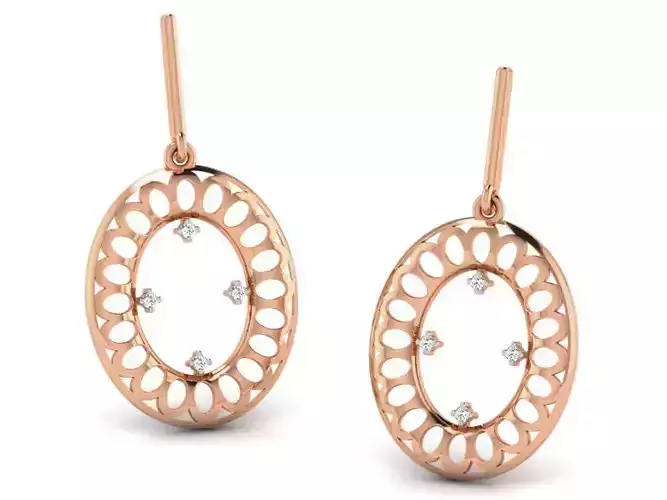 Women drop earrings 3dm render detail 3D print model